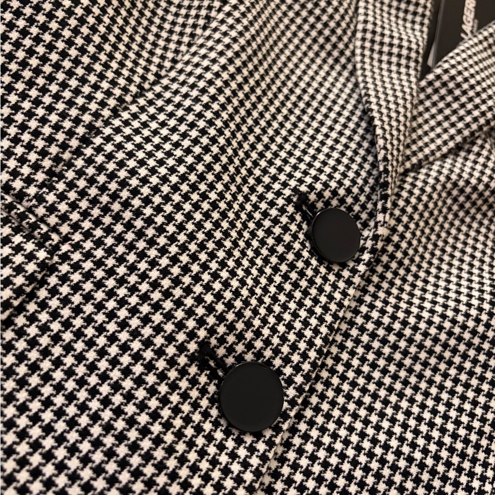 Karl Lagerfeld Monochrome Houndstooth Jacket - Picture 3 of 3